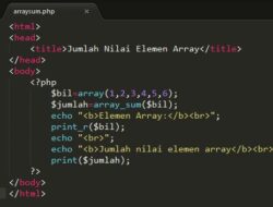 Jelaskan yang Kalian Ketahui tentang Fungsi Array, Jenis dan Keuntungannya